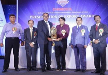 Trishul Award for outstanding export performance 