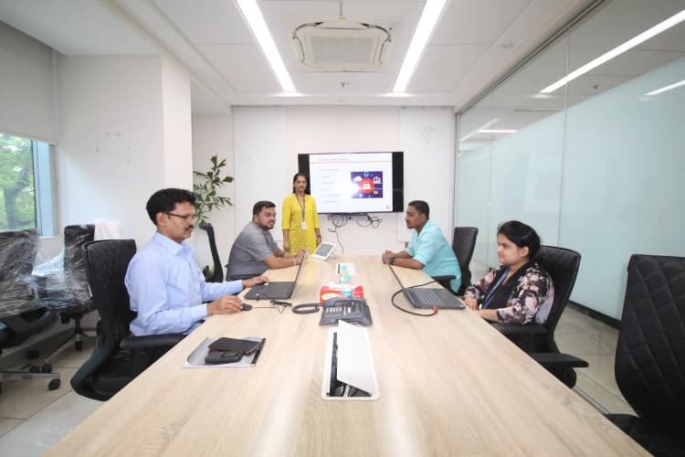 Aarti Industries workers in uniforms conducting routine checks at chemical plant