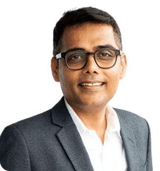 Portrait of Renil Gogri, Director at Aarti Industries, wearing formal attire